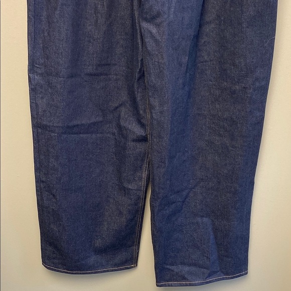 NWT & SOLD OUT Off-White '90s Logo Baggy Denim Jeans in Raw Blue Gold 36W x 36L - Picture 5 of 12